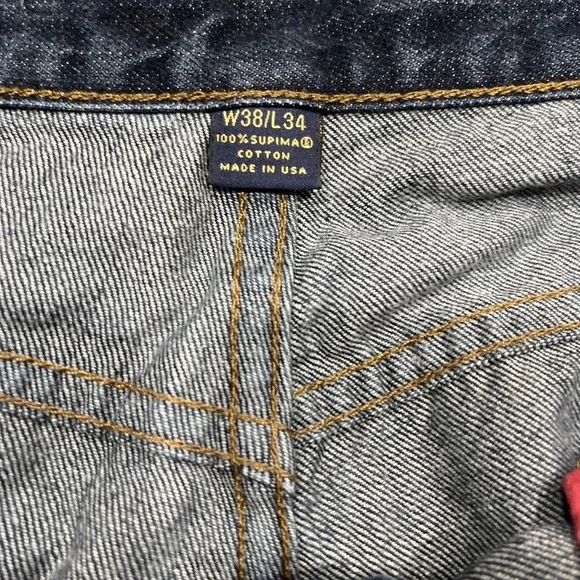 Brooks Brothers Jeans Size 38/34 100% Supima Cotton USA Straight Leg EUC - Picture 5 of 7